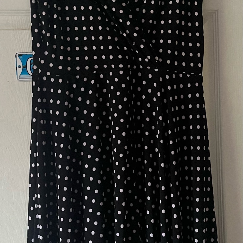 Ralph Lauren Black Dress with White Polka Dots